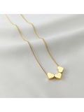 COLAR 3 CORAÇÕES BANHO DOURADO Cor:Dourado