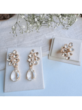 KIT ANEL REGULÁVEL E BRINCO DE ZIRCÔNIA Cristal WALL BANHO DOURADO Cor:cristal