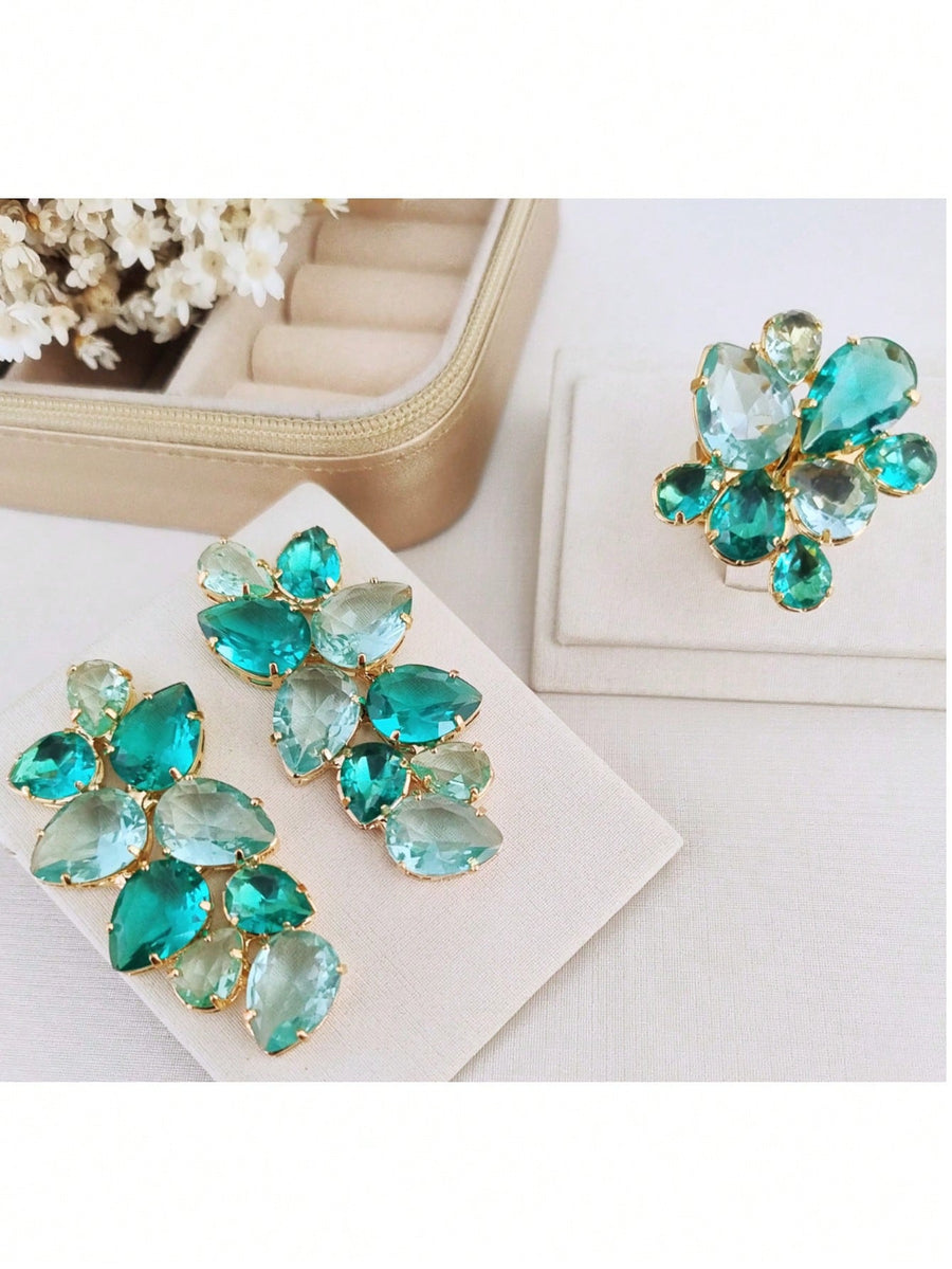 KIT ANEL BRINCO CIBELLE TONS DE MENTA Cor:MENTA