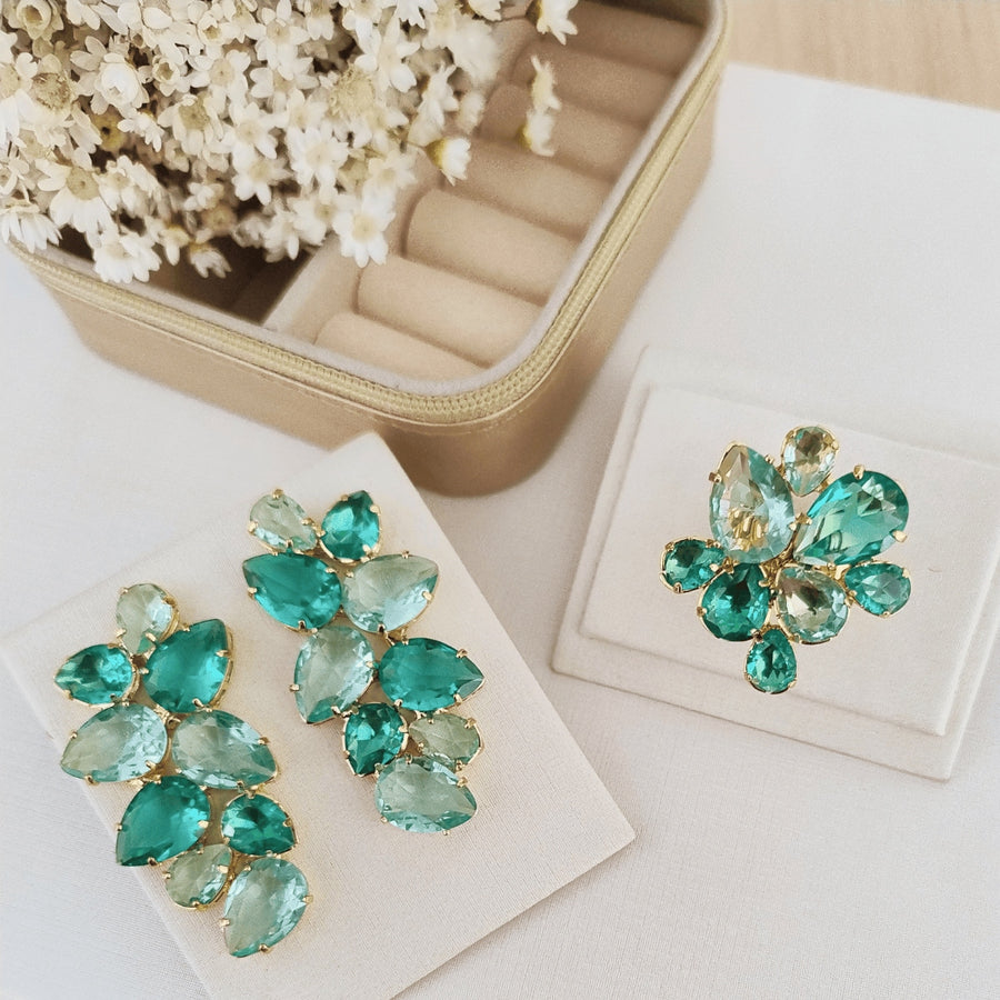 KIT ANEL BRINCO CIBELLE TONS DE MENTA Cor:MENTA