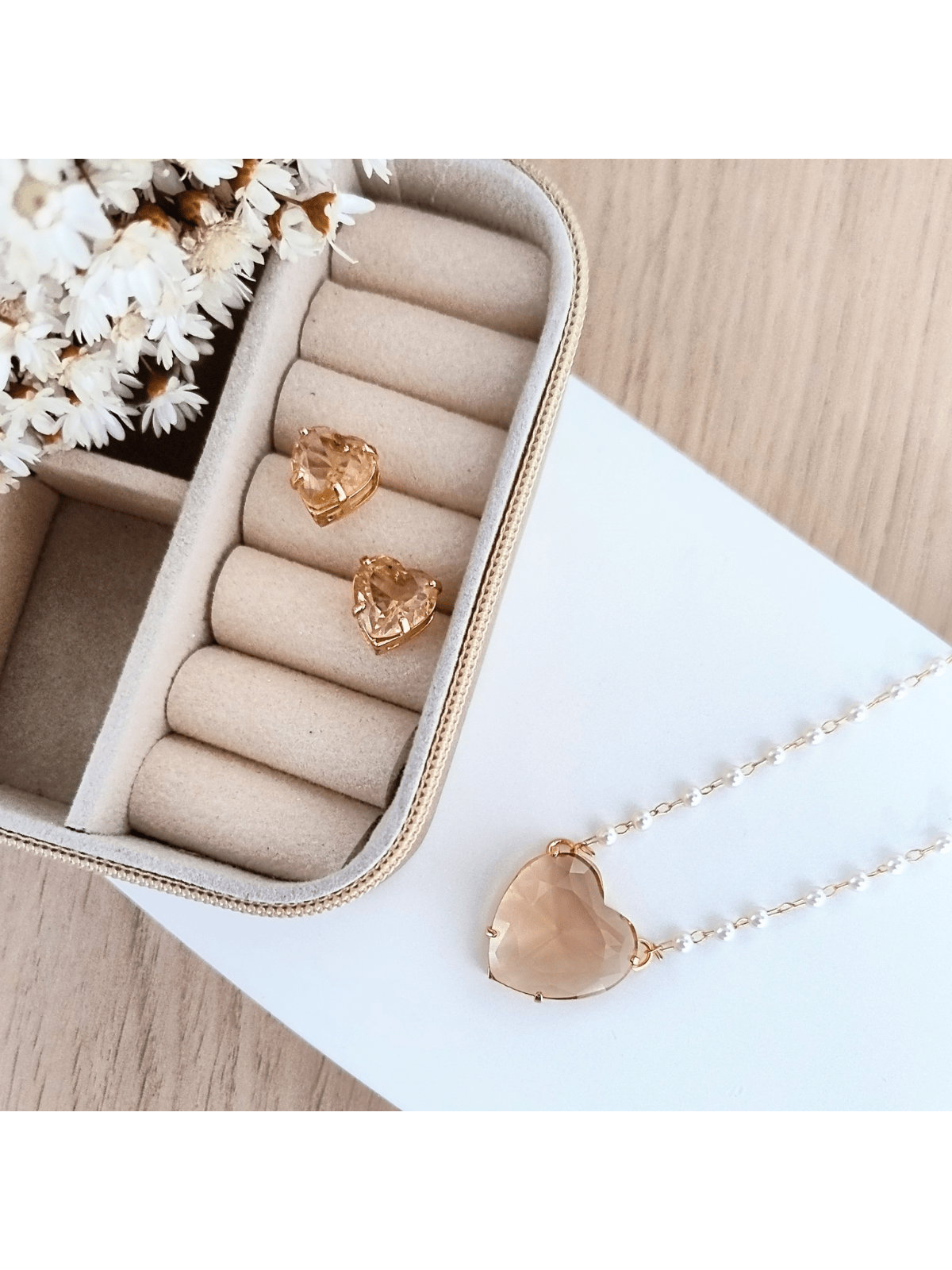 KIT COLAR COM BRINCO LAIS DE ZIRCONIA Cor:AMBAR