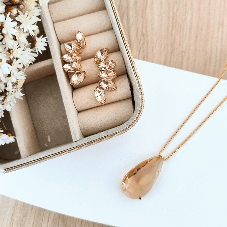 KIT COLAR COM BRINCO MILLER NUDE Cor:NUDE