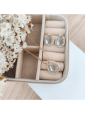 KIT COLAR COM BRINCO POLLY DE ZIRCONIA AZUL Cor:Azul