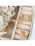 KIT COLAR E BRINCO POLLY DE ZIRCÔNIA AMBAR Cor:AMBAR