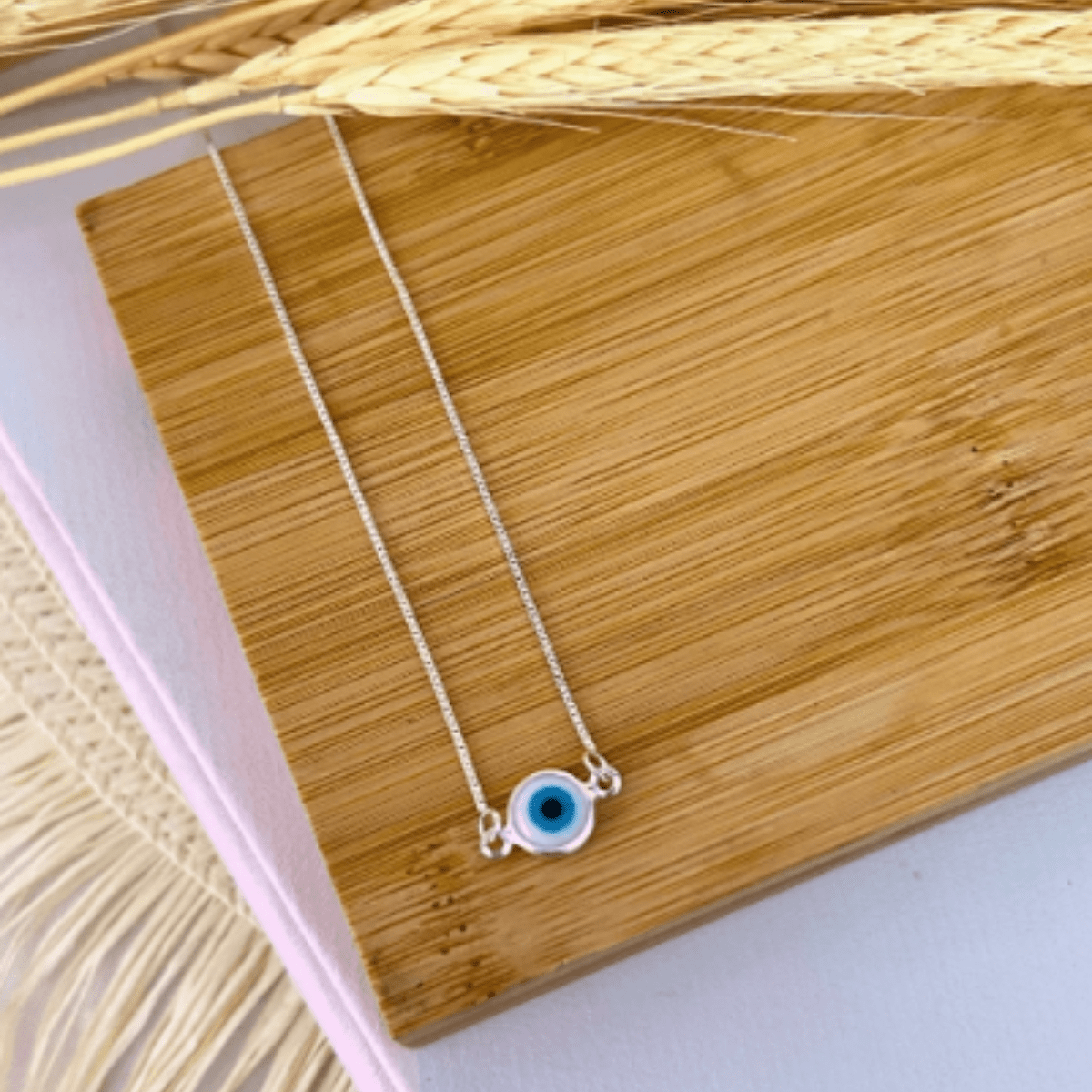 CHOCKER OLHO GREGO BANHO PRATA Cor:Prata