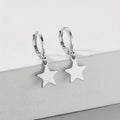 argolinha com estrela banho de prata