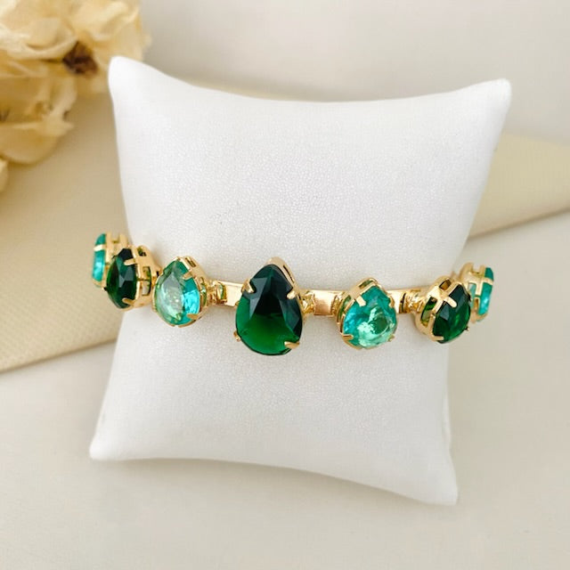 Bracelete de Zircônia Luciana Esmeralda