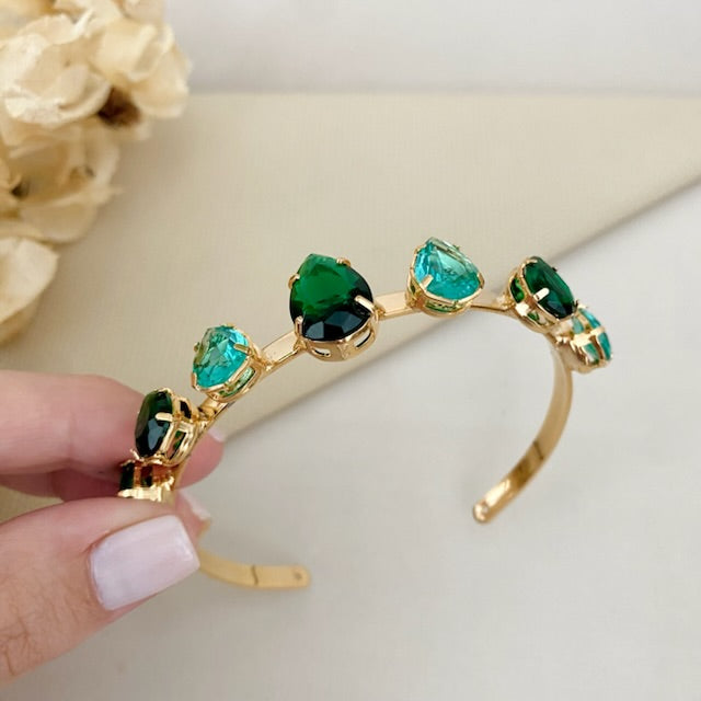 Bracelete de Zircônia Luciana Esmeralda