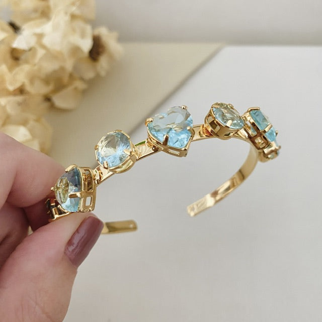 Bracelete de Zircônia Tons de Azul Noele