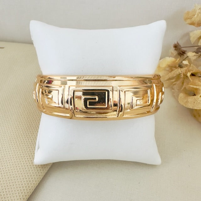 Bracelete Grego Trabalhado Dourado