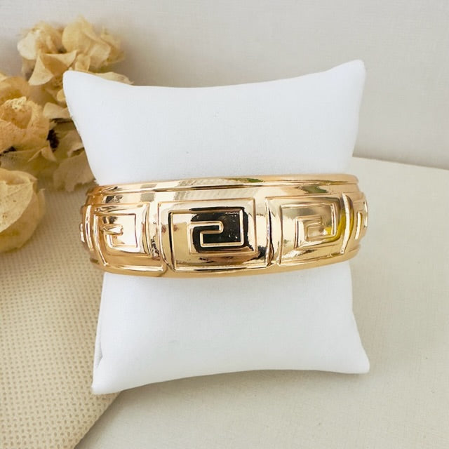 Bracelete Grego Trabalhado Dourado