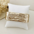 Bracelete Quadrado Ondas Dourado