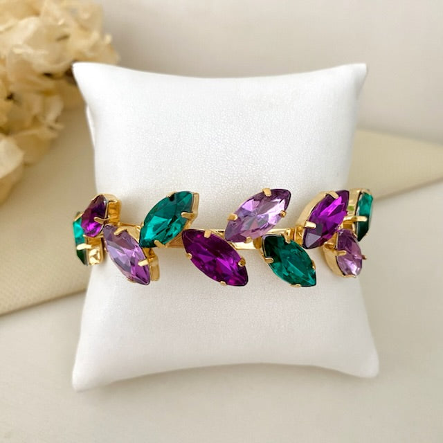 Bracelete Scarlat Roxo com Verde