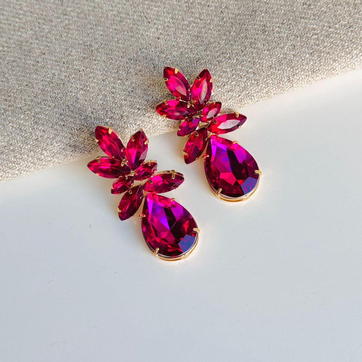 BRINCO DE PEDRARIA TREVINHO PINK Cor:Pink