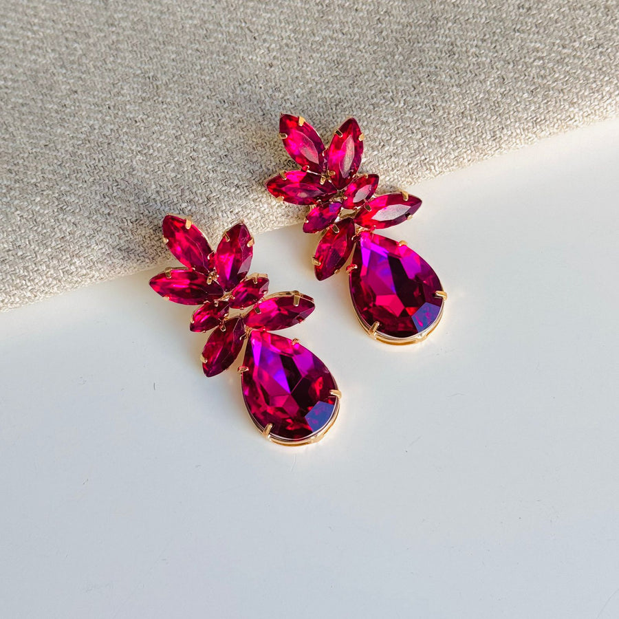 BRINCO DE PEDRARIA TREVINHO PINK Cor:Pink