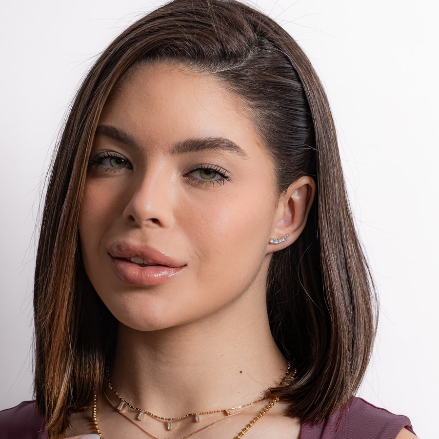 Brinco Ear Cuff Zircônia Asus