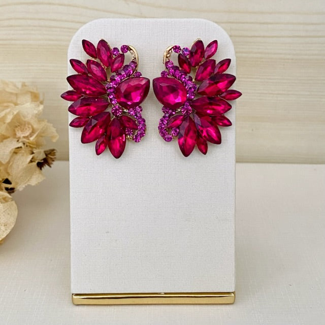 Brinco Mello de Pedraria Pink Dourado