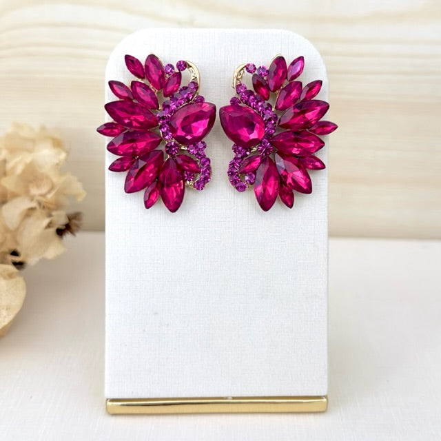 Brinco Mello de Pedraria Pink Dourado