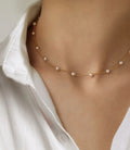 Choker de Corrente em Pérolas