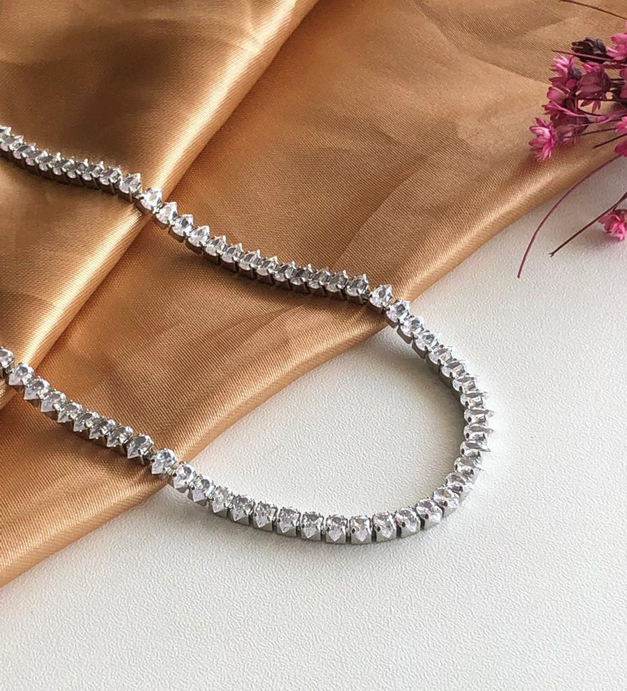 Choker de Zircônia Navete Cristal