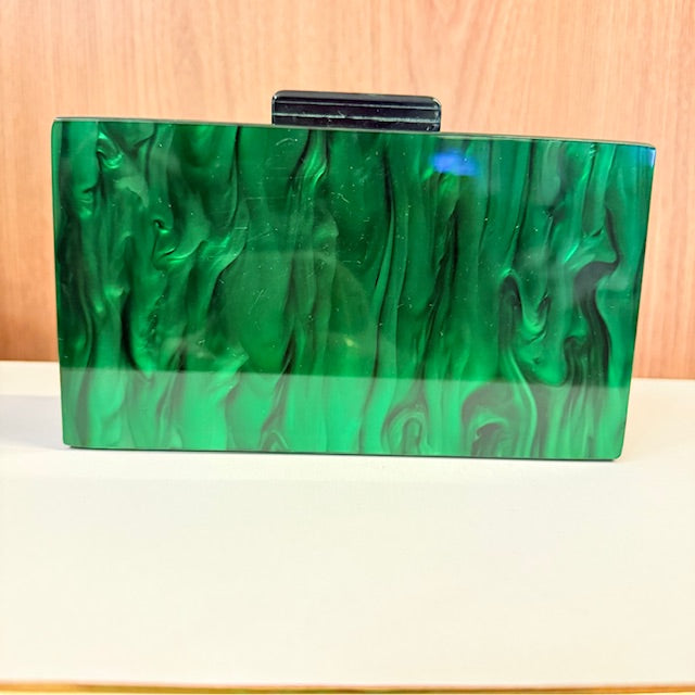 Clutch de Madrepérola Verde Esmeralda