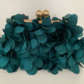 Clutch de Pétalas Verde Petróleo