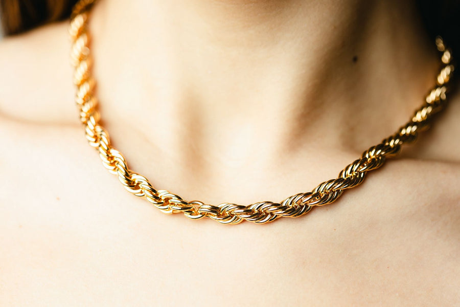 Colar Baiano Grosso Dourado