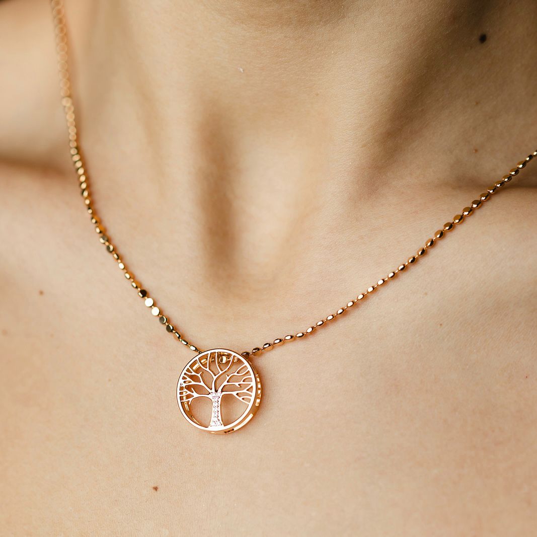 Colar Chapadinho Árvore da Vida Dourado