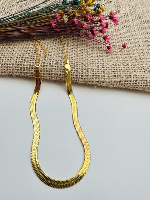 Colar de Fita Banho de Ouro de 35cm