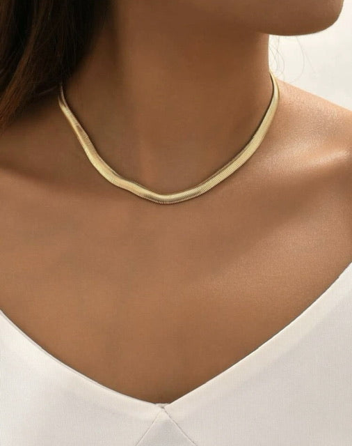Colar de Malha em Banho de Ouro 18k