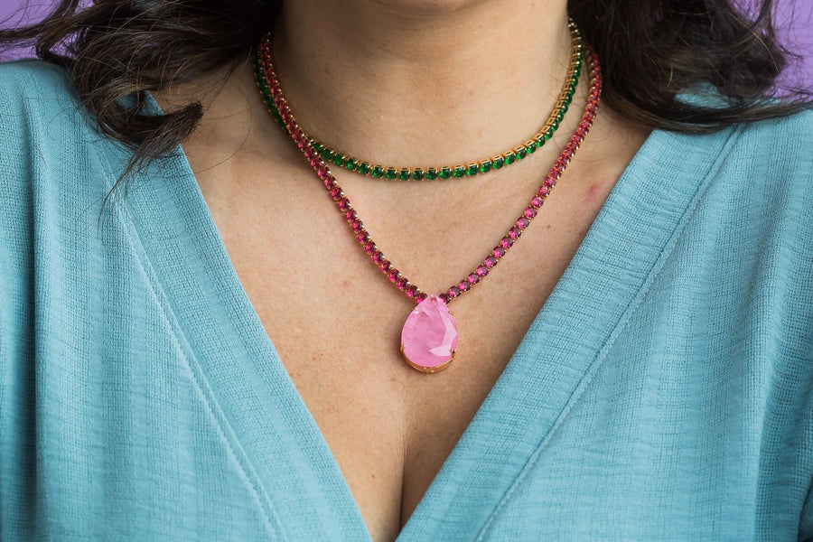 Colar de Zircônia com Gota Collor