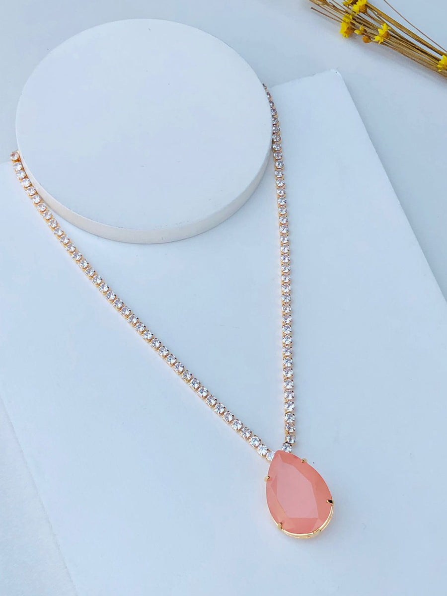 Colar de Zircônia com Gota Verão