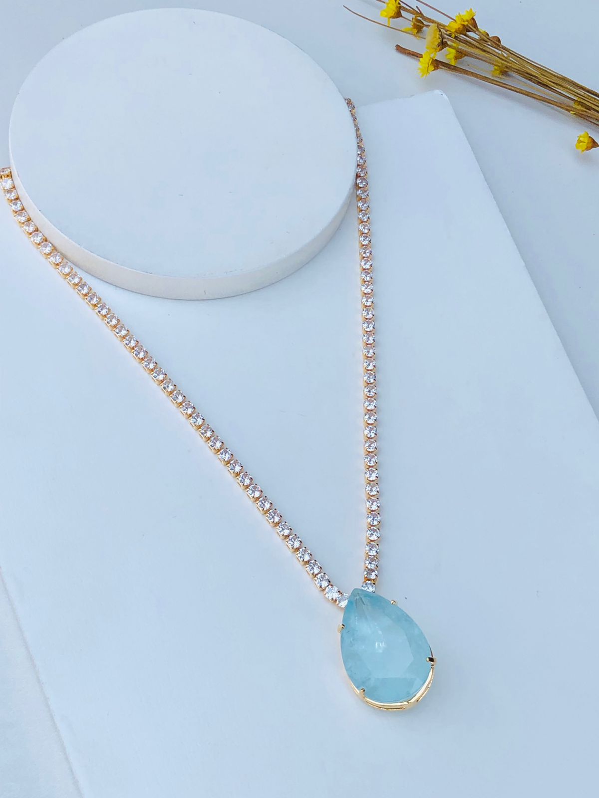 Colar de Zircônia com Gota Verão