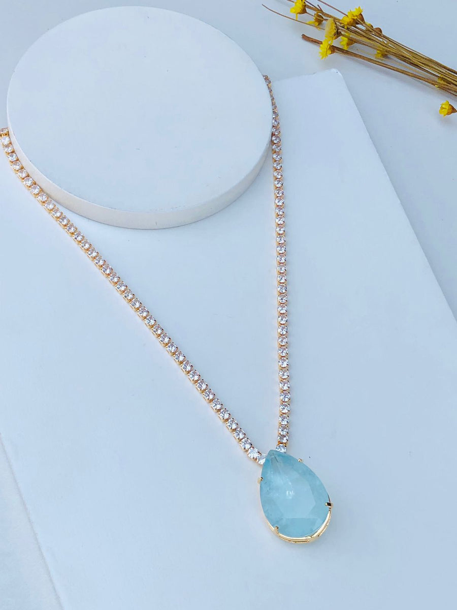 Colar de Zircônia com Gota Verão