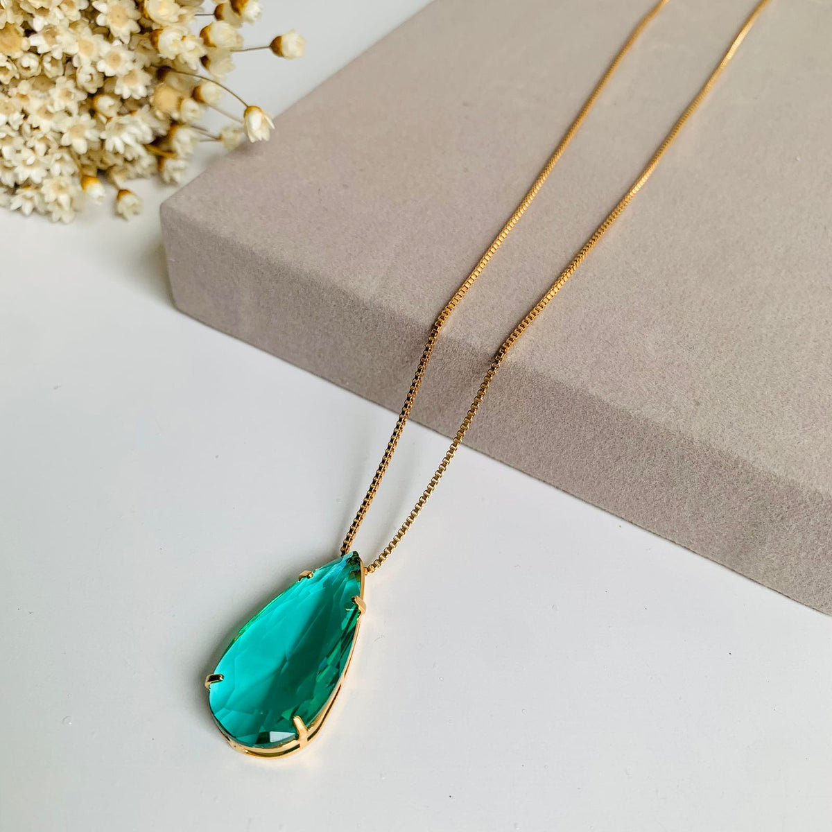 Colar Gota Palito de Zircônia
