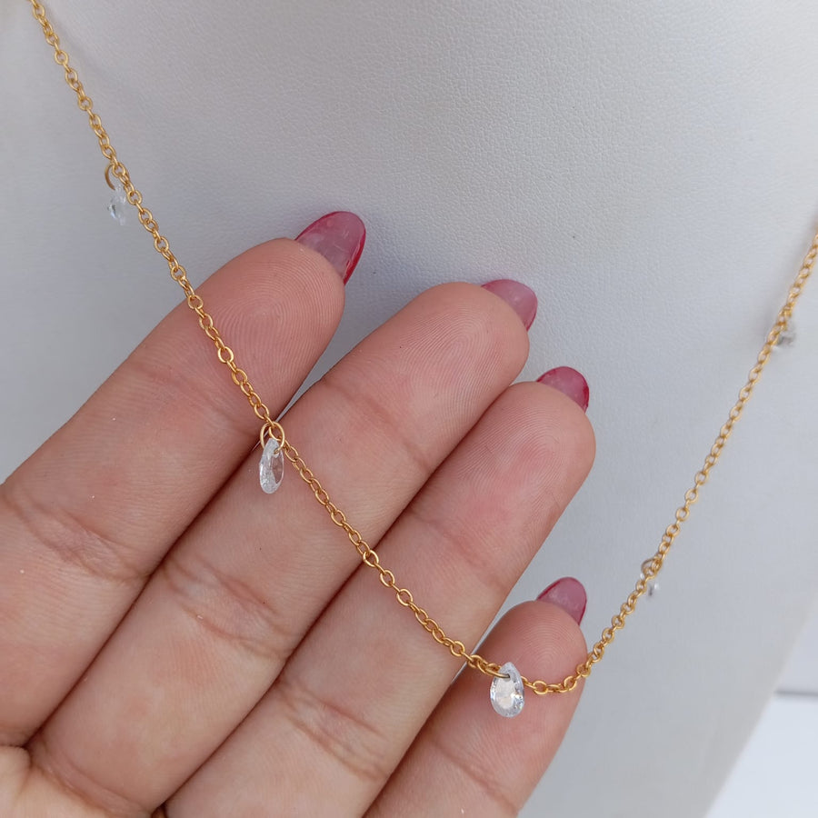 Colar Mini Gotinha Cristal