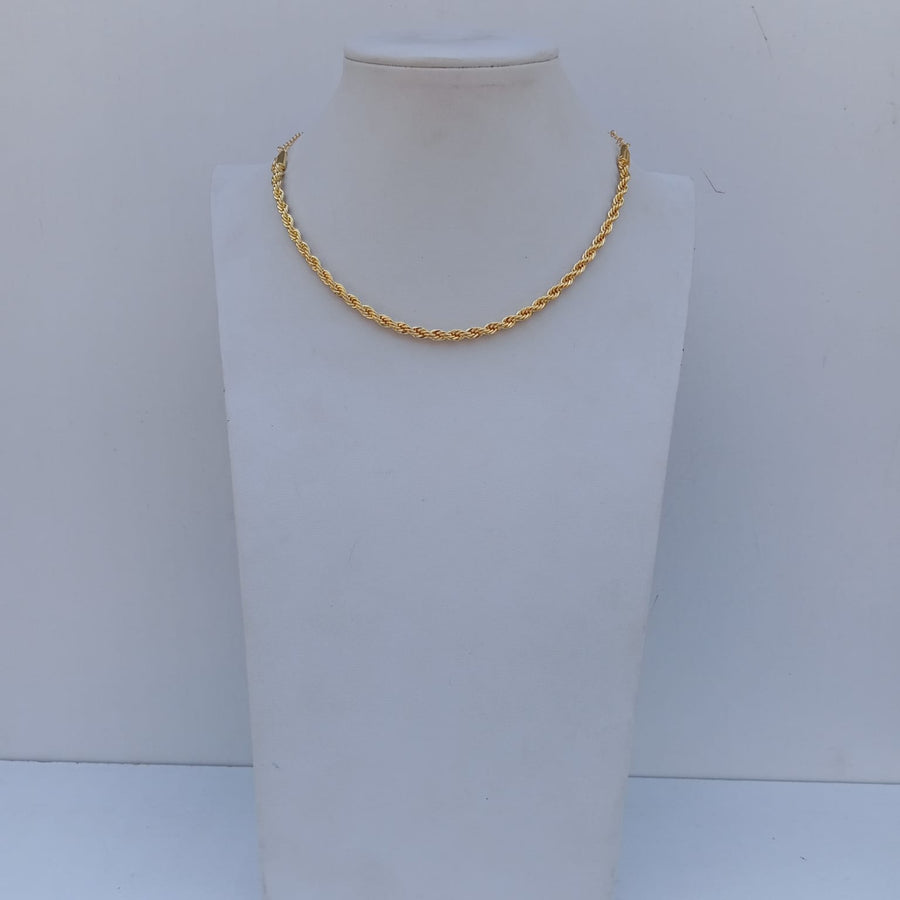 Gargantilha Baiano Médio Dourado 35cm