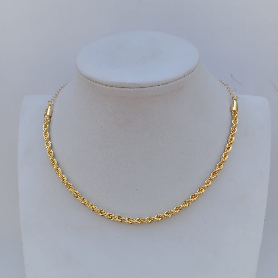 Gargantilha Baiano Médio Dourado 35cm