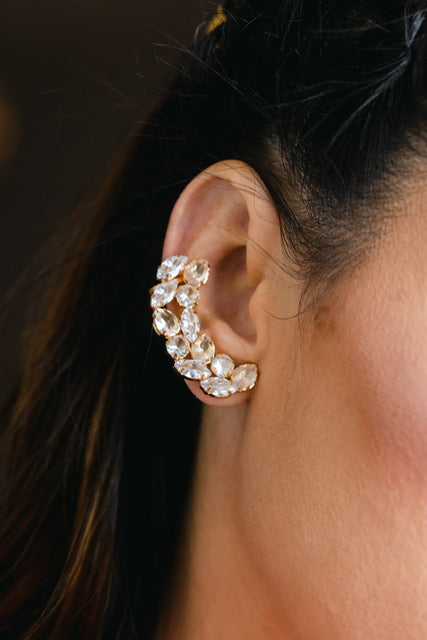 Ear Cuff de Zircônia Cristal Mularque