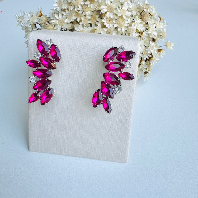 Ear Curff Rosa Pink Charloty Banho Prata