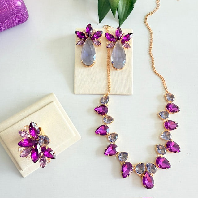 Kit 3 Peças Tons de Roxo Miriam