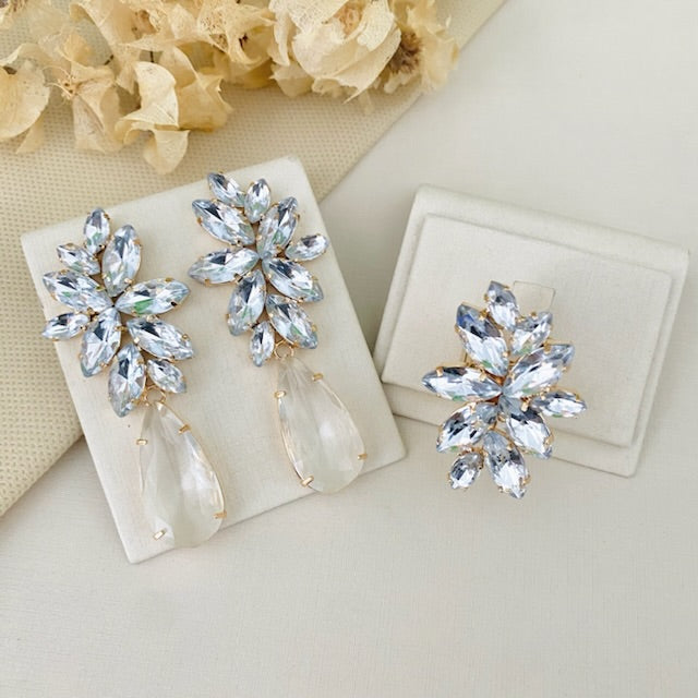 Kit Anel Regulavél + Brinco Londres Cristal Banho de Ouro