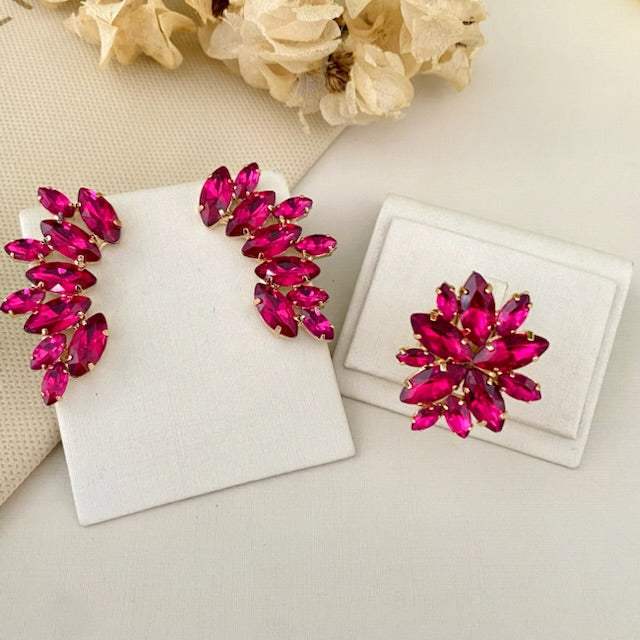 Kit Anel Regulável com Ear Curff Jonny Rosa Pink Dourado