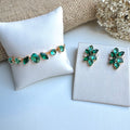 Kit Brinco com Pulseira Blair Esmeralda com Turmalina