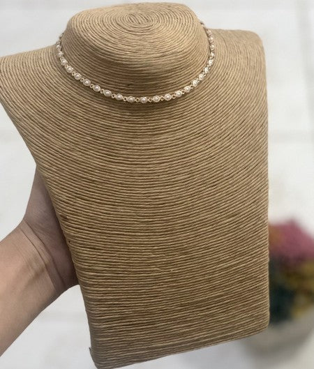 Kit colar + brinco gotinha vermelho dourado