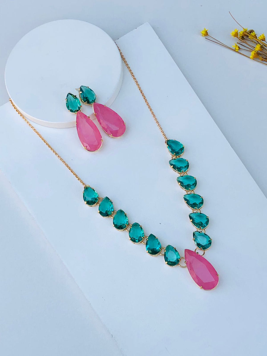 kit Colar com Brinco de Zircônia Elizabeth