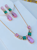 kit Colar com Brinco de Zircônia Henessy