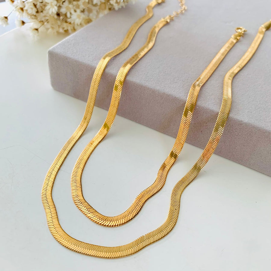 Kit Colar e Choker Fita Laminada Lisa