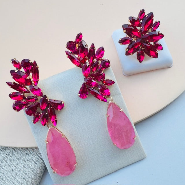 Kit Ear Curf e Anel Regulável Cátia Rosa Pink
