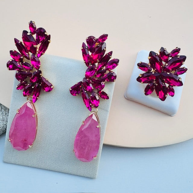 Kit Ear Curf e Anel Regulável Cátia Rosa Pink